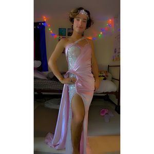 Pink Catwalk Couture Size S Side slit dress